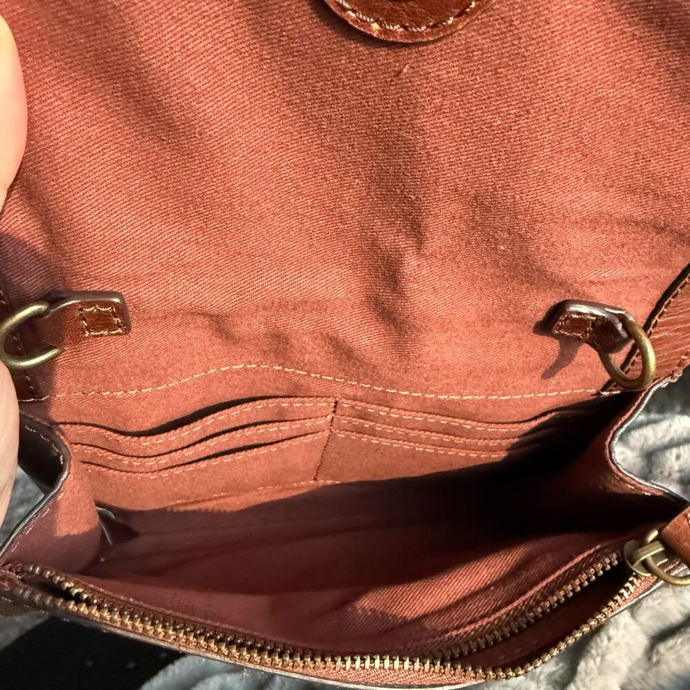 Frye Brown Leather Crossbody Bag with Removable Strap - Picture 6 of 6